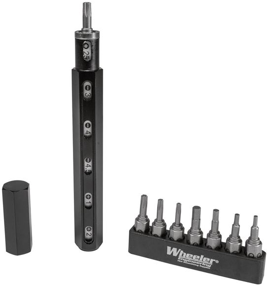 Picture of Wheeler Engineering Gunsmithing Supplies Screwdriver Sets - Multi-Driver Tool Pen (HL5/63, H3/32, H1/8, H5/32, SL3, SL4, SL4.5, PH1, PH2, T10, T15, T20, T25)
