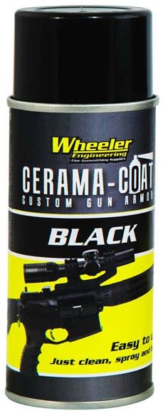 Picture of Wheeler Engineering Gunsmithing Supplies, Paint, Coatings - Cerama-Coat Custom Gun Armor, Black, 4 oz. Spray Can