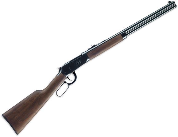 Picture of Winchester Model 94 Short Lever Action Rifle - 30-30 Win, 20", Sporter Contour, Triple-Checked Button Rifled, Brushed Polish Blued, Satin Grade I Black Walnut Stock, 7rds, Marble Arms Brass Bead Front & Adjustable Semi-Buckhorn Rear Sights