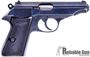 Picture of Used Walther PP Semi-Auto Pistol - 32 ACP, Blued w/ Minor Wear Near Muzzle, Black Plastic Grips, 1 Magazine, Very Good Condition