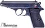 Picture of Used Walther PP Semi-Auto Pistol - 32 ACP, Blued w/ Minor Wear Near Muzzle, Black Plastic Grips, 1 Magazine, Very Good Condition
