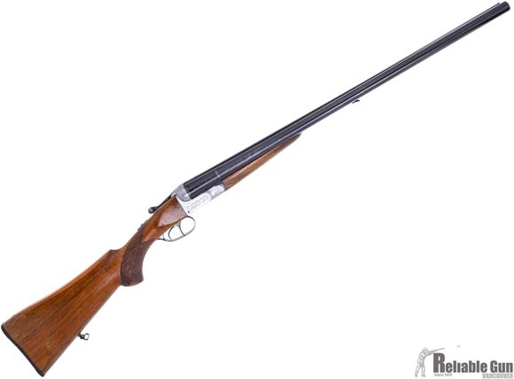 Picture of Used Beretta 409 Side x Side Shotgun - 12Ga, 27.5'' Barrel (Full-Fulll Choke), Worn Bluing, Worn Wood Stock w/ Lowered Comb, Checkered, Double Trigger, Fair Condition