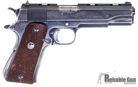 Picture of Used Llama Especial Semi-Auto Pistol - 38 Super, 5" Barrel, Worn Bluing, One Mag, Wood Grips, Fair Condition