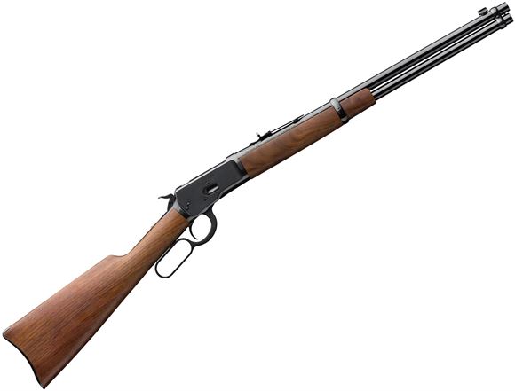 Picture of Winchester Model 1892 Lever Action Carbine - 45 Colt, 20", Brushed Polish Blued Receiver, Satin Grade I Black Walnut Stock w/Barrel Band, 10rds, Marble's Front & Adjustable Semi-Buckhorn Rear Sights