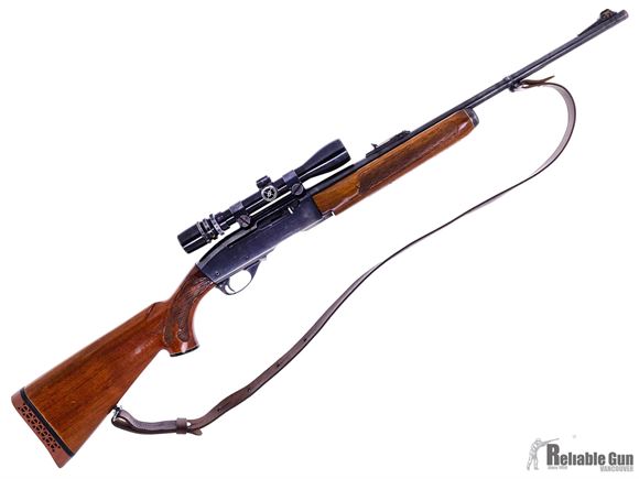 Picture of Used Remington Woodsmaster 742 Semi Auto Rifle, 30-06, With Bushnell Scopechief IV 2.5-8x32, 1 Magazine, Leather Sling, Fair Condition