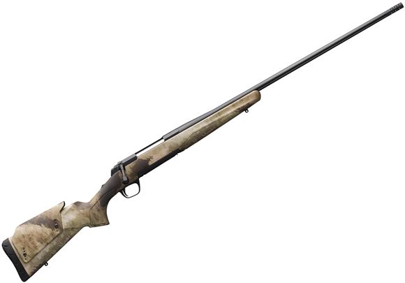 Picture of Browning X-Bolt Western Hunter Bolt Action Rifle - 6.5 PRC, 26", 1-7", Sporter, Matte Blued, 60 Deg. Bolt Lift, Composite A-TACS AU Stock w/ Adjustable Comb, Threaded Muzzle Brake, 3rds