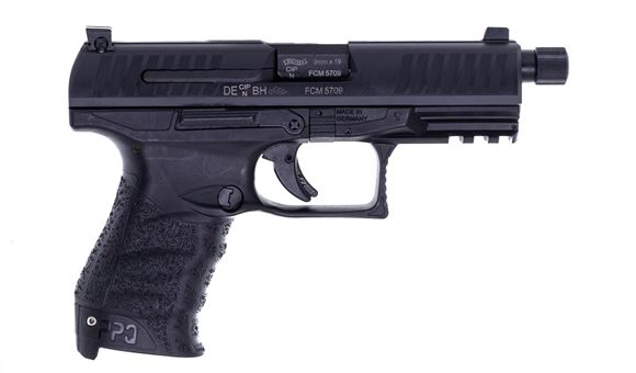 Picture of Used Walther PPQ Navy Semi-Auto 9mm, 4.6" Threaded Barrel, HD Night Sight, 2 Mags & Original Case, Excellent Condition