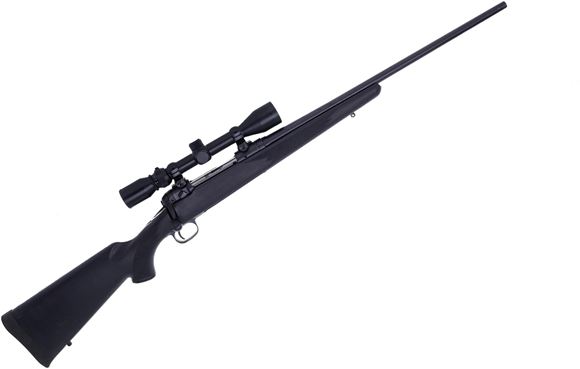 Picture of Used Savage 111 Stainless 30-06, Bolt Action Rifle, 22" Barrel, Synthetic Stock, Bushnell 3-9x40, 1 Magazine, Small Pitting On Outside of Barrel, Good Condition