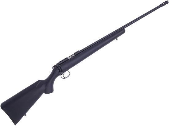 Picture of CZ 455 Synthetic Rimfire Bolt Action Rifle - 22LR, 20.5", Blued, Black Soft Touch Synthetic Stock, 5rds, No Sights, Adjustable Trigger, Threaded