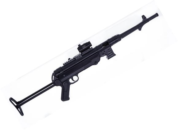 Picture of German Sport Guns (GSG) GSG MP-40 Varmint Combo Rimfire Semi-Auto Rifle - 22 LR, 11.7", Blued, Folding Metal Stock, 23rds, Fixd Front Post & Adjustable Rear Sights, Basemount Rail, Red Dot