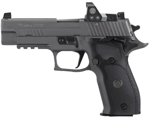 Picture of SIG SAUER P226 RXP Legion SAO Semi-Auto Pistol - 9mm, 4.4", Legion Gray PVD Finish Stainless Steel Slide & Alloy Frame, Custom G-10 Grips, 3x10rds, X-Ray Day/Night Sights, Rail, With ROMEO 1 Pro Reflex Sight
