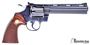Picture of Used Colt Python Double-Action 357 Mag, 6" Barrel, High Gloss Blued, Wood Grips, (1981 Production) Excellent Condition