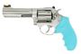 Picture of Ruger SP101 DA/SA Revolver - 357 Mag, 4.20", Satin Stainless, Stainless Steel, Light Blue Hogue Grip, 5rds, Fiber Optic Front & Adjustable Rear Sights, Original Box, Excellent Condition