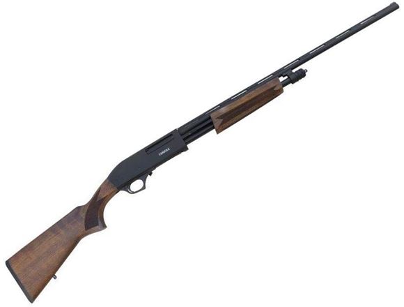 Picture of Canuck Hunter Pump Action Shotgun - 410, 3", 26", Chrome Lined, Oil Finish Turkish Walnut Stock, Fiber-Optic Front Sight, 4rds, Mobil Chokes (F,IM,M,IC,C)