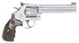 Picture of Used Smith & Wesson (S&W) Model 686-6 Target Champion DA/SA Revolver - 357 Mag, 6", Stainless, 6rds, Laminate Wood Grips, LPA Target Front & Adjustable Rear Sights, 686 Target Champion Marking On Right Side, Original Box, Excellent Condition