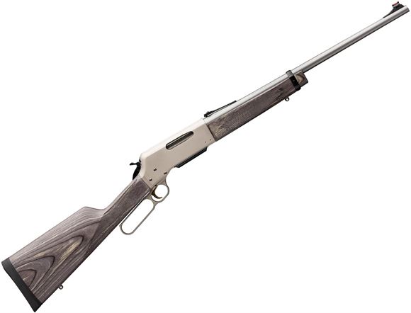 Picture of Browning BLR Lightweight '81 Stainless Takedown Lever Action Rifle - 6.5 Creedmoor, 20", Sporter Contour, Matte Stainless, Satin Nickel Aluminum Alloy Receiver, Grey Laminate Stock w/Checkered Straight Grip & Forearm, 4rds
