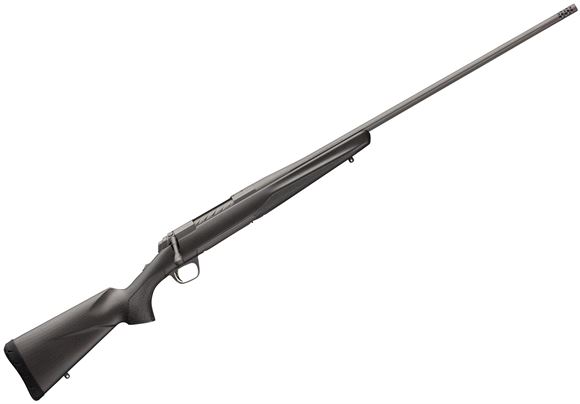 Picture of Browning X-Bolt Pro Tungsten Bolt Action Rifle - 6.5 PRC, 24", Stainless Sporter Barrel, 1-7" Twist, Muzzle Brake, Carbon Fiber Stock, Tungsten Cerakote Finish, 4rds