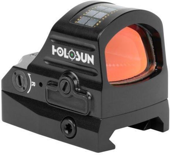 Picture of Holosun Reflex Sights - HS507C V2 Green Micro Reflex Sight, Black, 2 MOA Green Dot; 32 MOA Circle, 10 DL & 2 NV Compatible, 7075 Aluminum Housing, Waterproof 1m, Solar Cell, CR1632, Up to 50,000 hrs @ 6