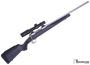 Picture of Used Savage Arms Model 110 Bolt Action Rifle - 338 Fed, 20.5", Matte Stainless, Gray Synthetic Stock, Adjustable LOP, 3rds, With Hawke Vantage 30 WA 1-4x24mm Scope, Recoil Spacer & Comb Kit, Very Good Condition