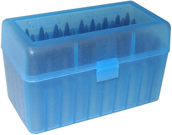 Picture of MTM Case-Gard R-50 Series Rifle Ammo Box - RL-50, 50rds, Blue