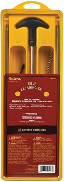 Picture of Outers Cleaning Kits, Aluminum Rod Kits - Universal Cleaning Kit (Clam), 7-Piece 22 Cal Total Cleaning Kit
