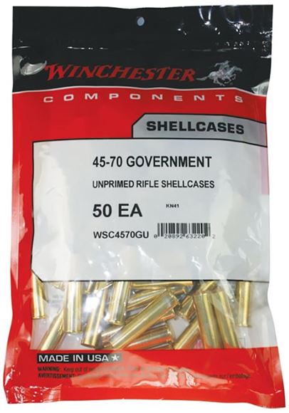 Picture of Winchester Components, Consumer Pack Unprimed Rifle Brass - 45-70 Govt, 50ct Bag