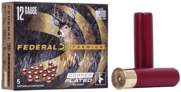 Picture of Federal Vital-Shok Shotgun Ammo - 12Ga, 3-1/2", 00 Buck, 18 Pellets, Magnum, Copper-Plated, 1100 FPS