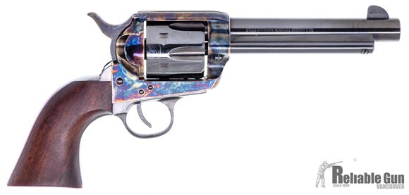 Picture of Used Pietta 1873 Peacemaker Single Action Revolver - 45 Colt, 5.5", Blued & Color Case Hardening, Wood Grips, Very Good Condition