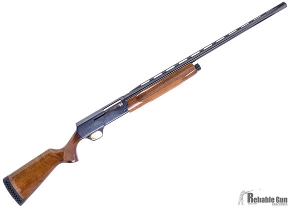 Picture of Used Browning A500R Semi-Auto Shotgun - 12Ga, 3", 28", Vented Rib, High Gloss Blued, Gloss Gr.I Walnut Stock, 4rds, Front Bead Sight, Small Scratch and Chip on Stock, Otherwise Very Good Condition