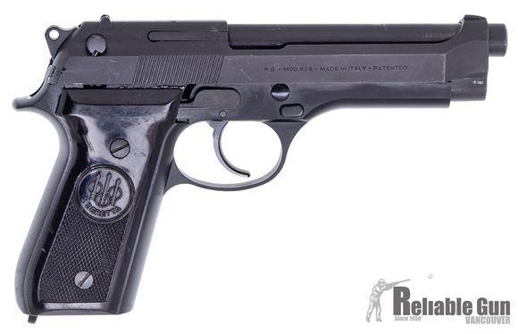 Picture of Used Beretta 92S DA/SA Semi-Auto Pistol - 9mm Luger, 125mm Barrel, Parkerized Slide, 4x10rds, Fixed Sights, Italian Police Surplus, Good Condition