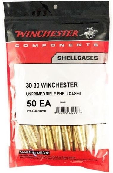 Picture of Winchester Components, Cases, Rifle Shellcases - 30-30 Win, Unprimed Rifle Shellcases, 50/Bag