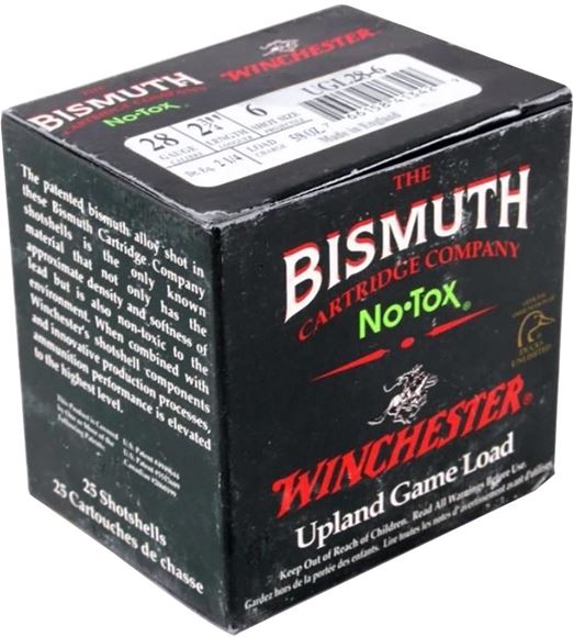 Picture of Winchester Bismuth Upland/Small Game No-Tox Shotgun Loads - 28ga, 2 3/4", 5/8 oz, 2-1/4 DE, #6, 25rds Box