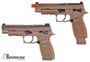 Picture of SIG SAUER P320 M17 Striker Action Semi-Auto Pistol & Airsoft Combo - 9mm, 4.7", Coyote PVD, FDE Grip Module, 3x10rds, SIGLITE Removable Sight Plate, Rail, Ambi Safety, Sig M17 Airsoft Pistol, 2 Pistol Hard Case w/ Custom Foam