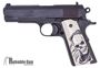 Picture of Used Iver Johnson 1911 Trojan Single Action Semi-Auto Pistol - 45 ACP, 4.25", Matte Blued, Fixed Post Front and Dovetail Rear Sights, 1 Magazine, Reaper Ivory Grips, Original Box, Excellent Condition