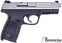Picture of Used Smith & Wesson SD9 VE Striker Fired Action Semi-Auto Pistol - 9mm, 4-1/4", Stainless Steel, Polymer Frame, Two-Tone, Textured Polymer Grip, 2x10rds, White Dot Front & Fixed 2-Dot Rear Sights, Original Box, Excellent Condition