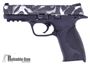 Picture of Used Smith & Wesson (S&W) M&P9 Striker Fire Action Semi-Auto Pistol - 9mm, 4-1/4" Barrel, Custom Painted Slide, 2 Magazines, Good Condition, Original Box