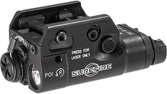 Picture of SureFire Weapon Light - XC2-A, Ultra-Compact LED Handgun Light & Red Laser, 300 Lumens, Black, 0.5 Hrs Runtime, Mil-Spec Hard Anodized Aluminum, Ambidextrous