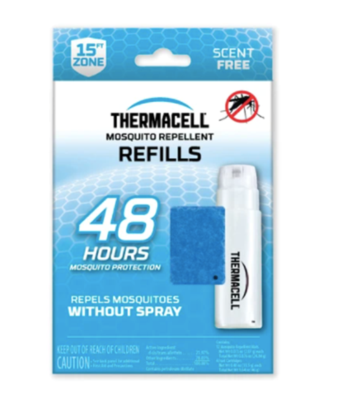 Picture of Thermacell, Mosquito Area Repellant, Refills - Mosquito Area Repellent Refill, 48 Hours, No Spray Repellent, x12 Insect Repellent Mats & 4 Butane Cartridges (Up to 12hrs / Cartridge)