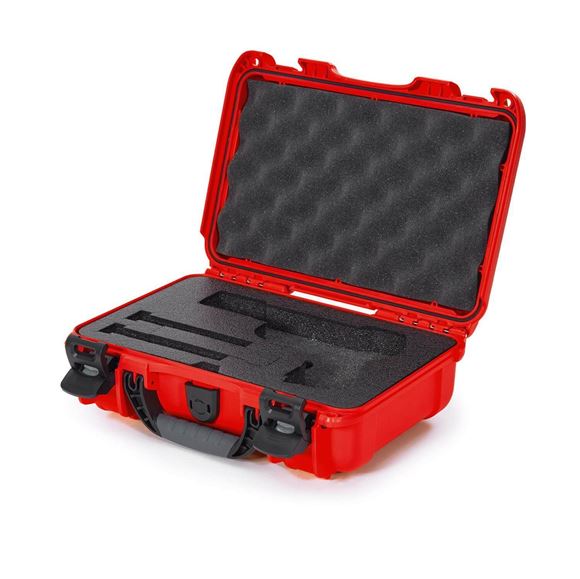 Picture of Nanuk Professional Protective Cases - Classic Single Pistol Case, Pre-cut Foam, Waterproof & Impact Resistant, 12.64" x 9" x 4.38", Red