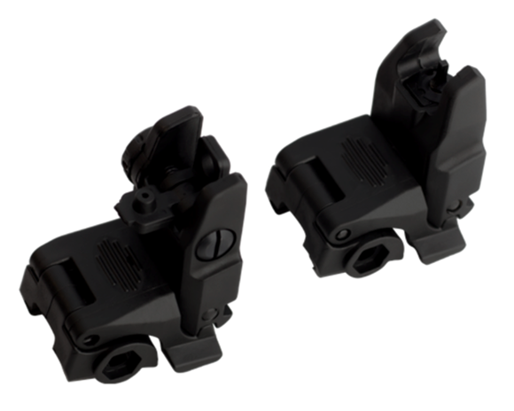 Picture of Canuck Shooting Supplies, Accessories - Flip-Up Sights, Black Polymer, Adjustable , QD Quick Detach, Fits 1913 Rail