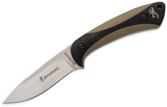 Picture of Browning Knives - Steel Sharp with ERT -Fixed Drop Point, 3 1/4", 7Cr Steel, Ballistic Cloth Nylon Sheath
