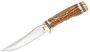 Picture of Schrade Hunting Fixed Knives - Uncle Henry Golden Spike, 5", 7Cr17 High Carbon Stainless Steel, Clip Point Blade, Stagalon Handle, Leather Sheath