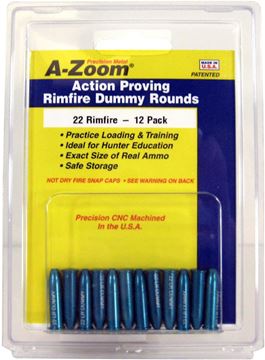 Picture of A-Zoom Rimfire Metal Training Rounds - 22 LR, Action Proving Dummy Rounds, 12/Pack