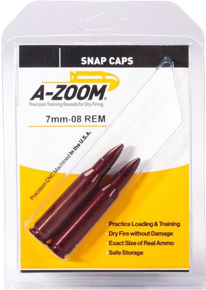 Picture of A-Zoom Precision Metal Snap Caps, Rifle - 7mm-08 Rem, 2/Pack