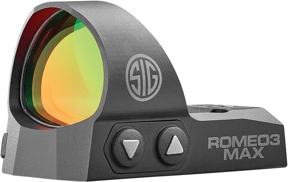 Picture of Sig Sauer Romeo3Max Competition Open Reflex Sight - 1x30mm, 6-MOA Dot, Red, 1-MOA Adjustment, Black, w/Picatinny Mount Kit
