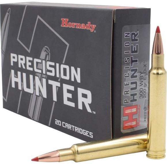 Hornady Precision Hunter Rifle Ammo - 300 Wby Mag, 200Gr, ELD-X, 20rds Box