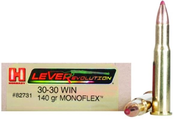 Hornady LEVERevolution Rifle Ammo - 30-30 Win, 140Gr, Monoflex LEVERevolution, 20rds Box