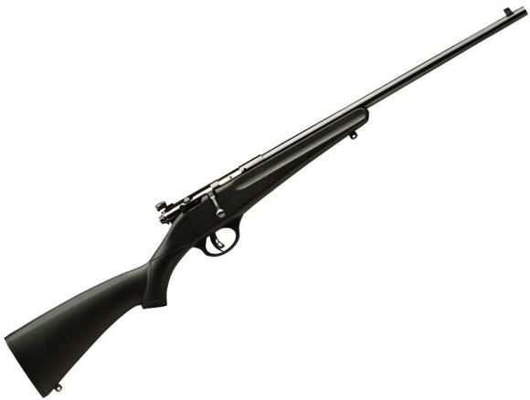 Picture of Savage Arms Youth Series, Rascal Single Shot Bolt Action Rimfire Rifle - 22 S/L/LR, 16.125", Satin Blued, Carbon Steel, Matte Black Synthetic Stock, Adjustable Peep Sights, AccuTrigger