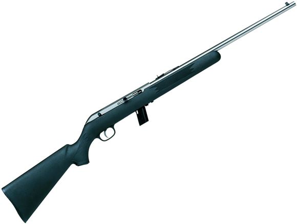 Picture of Savage Arms Model 64 FSS Rimfire Semi-Auto Rifle - 22 LR, 20-1/2", Matte Natural Stainless Steel, Matte Black Synthetic Stock, 10rds