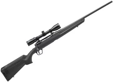 Picture of Savage Arms Axis Series Axis II XP Bolt Action Rifle - 308 Win, 22", Matte Black, Rugged Black Synthetic Stock, 4rds, w/ Bushnell Banner 3-9x40mm Scope, AccuTrigger